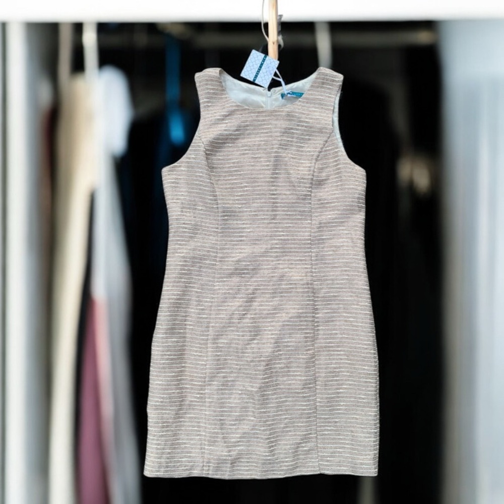 New Pim + Larkin Beige Textured Dress Small